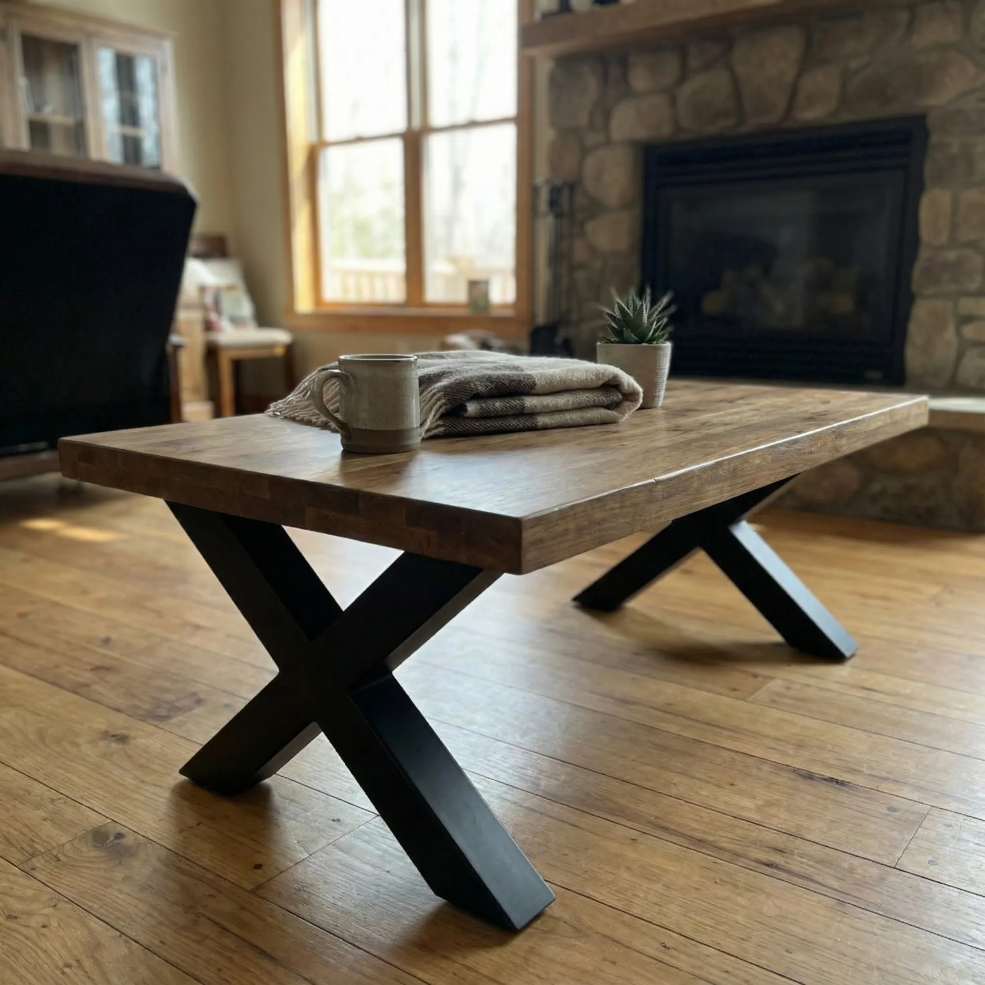 Rectangular Solid Wood Coffee Table